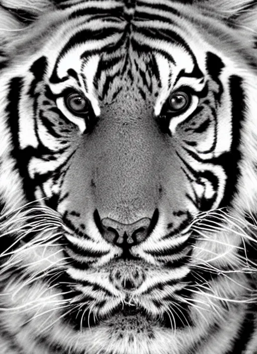 Image similar to tiger in shape of fractal