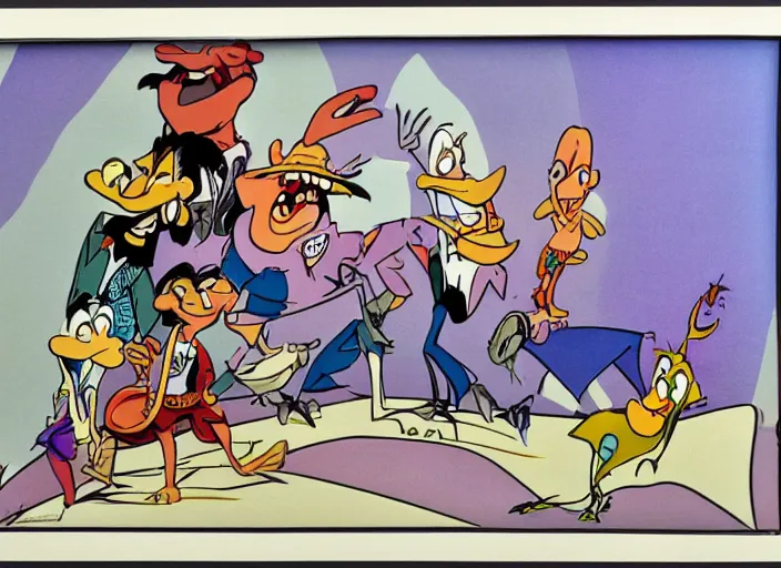 Image similar to original animation cel of discheveled rockstar by milt kahl