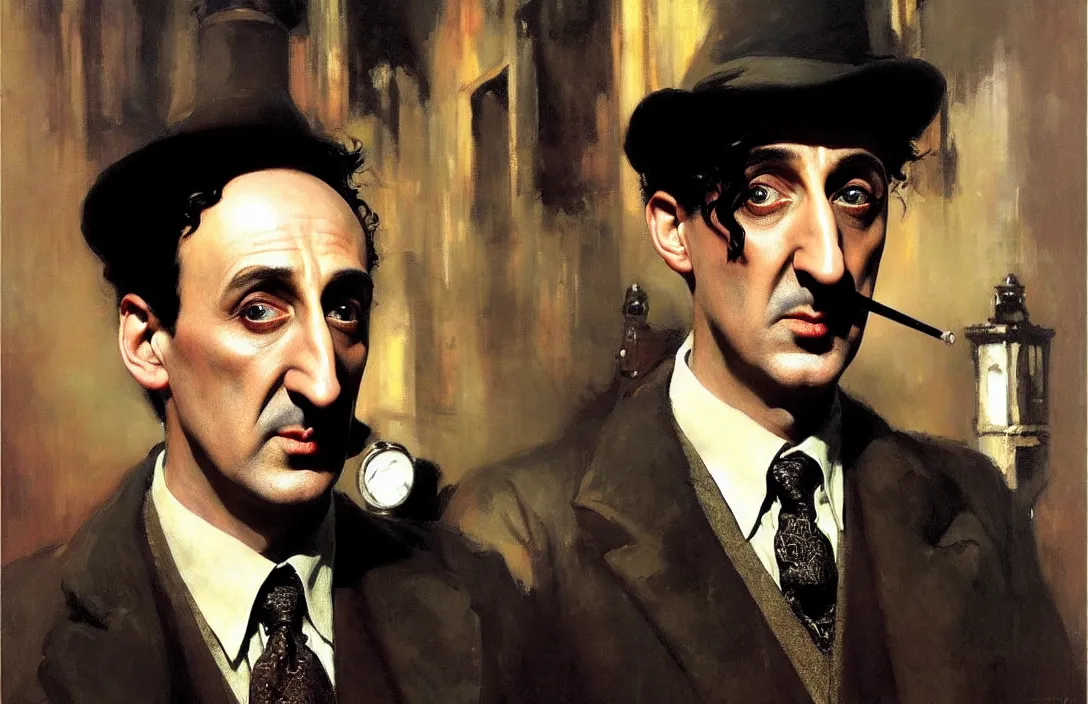 Prompt: portrait of basil rathbone as sherlock holmesl!!!!!!!!!!!!!!!!!!!!!!!!!!!, detailed face, detailed painting,, epic lighting, by ilya repin, phil hale and kent williams