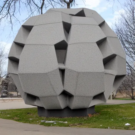 Prompt: tallus balls, yeg, edmonton, brutalism style,