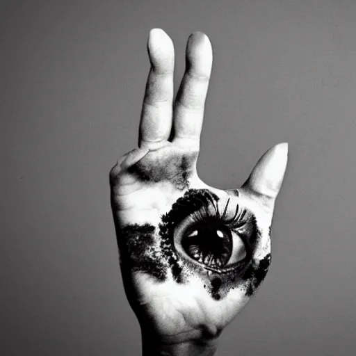 Image similar to a hand with an eye