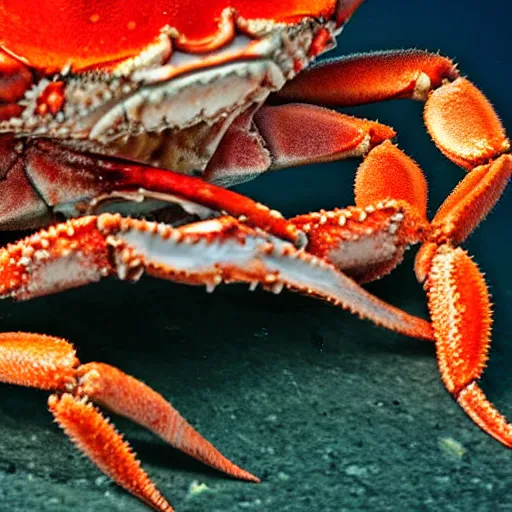 Prompt: Medium close up of a crab, award winning photo