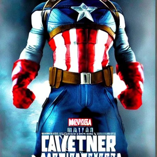 Prompt: movie poster of Danny Devito as Captain America in the Avengers