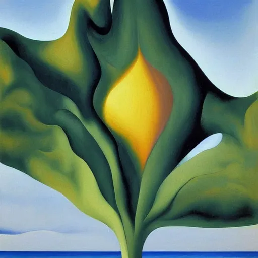 Image similar to oil painting by Georgia O'Keeffe