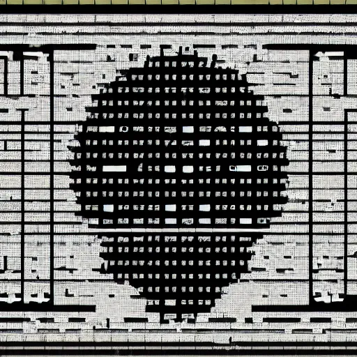 Image similar to evil face made out of binary code