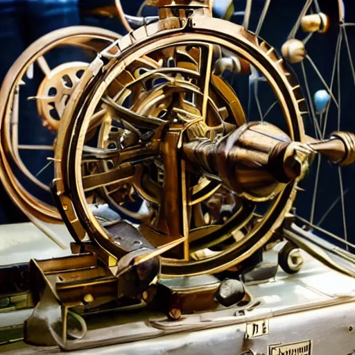 Prompt: photo of a perpetual motion machine