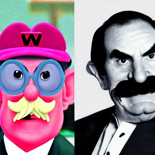 Image similar to president waluigi with vice president wario, real, real photo, photograph, photo, color