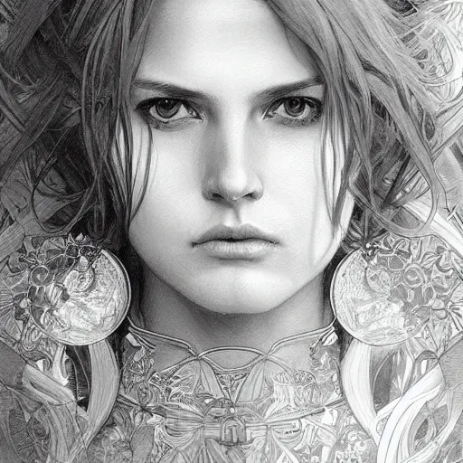 Image similar to amazing lifelike award winning pencil illustration of anneka rice trending on art station artgerm Greg rutkowski alphonse mucha cinematic