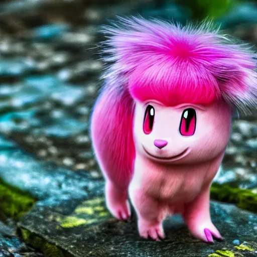 Image similar to national geographic photo of wigglytuff, pokemon in the wild, intricate, portrait, 8 k highly professionally detailed, hdr, award winning