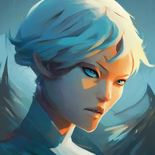 Image similar to face icon stylized minimalist magic : the gathering, loftis, cory behance hd by jesper ejsing, by rhads, makoto shinkai and lois van baarle, ilya kuvshinov, rossdraws global illumination