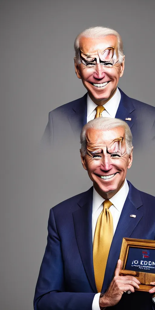 Image similar to Joe Biden as Goofy, 100mm portrait, bokeh, detailed, award-winning