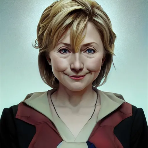 Image similar to ultra realistic illustration, hillary clinton as young anime, intricate, elegant, highly detailed, digital painting, artstation, concept art, smooth, sharp focus, illustration, art by artgerm and greg rutkowski and alphonse mucha