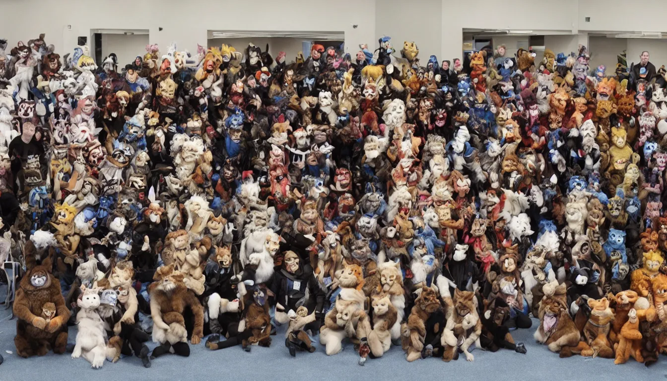 Image similar to Furry convention group photo, Mars Fur Con 2289.