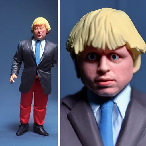 Image similar to Boris johnson as a 1980s style Kenner action figure