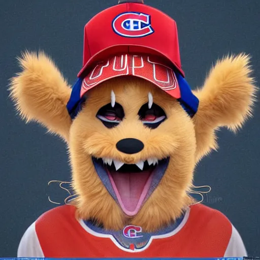 Image similar to anime Portrait of Youppi the Habs Montreal Canadiens Mascot as a very cute powerful and friendly pokemon, highly detailed anime, high evolution, 1990s, legendary, smooth, sharp focus, dynamic lighting, intricate, trending on ArtStation, illustration pokemon, art by WLOP