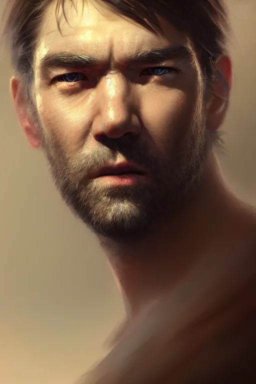 Prompt: ultra detailed close up facial portrait of antony starr, extremely detailed digital painting, in the style of fenghua zhong and ruan jia and jeremy lipking and peter mohrbacher, mystical colors, rim light, beautiful lighting, 8 k, stunning scene, raytracing, octane, trending on artstation