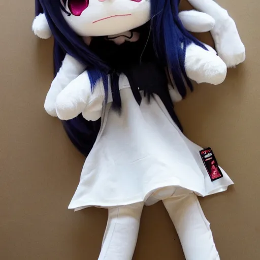 Image similar to cute fumo plush of a girl who spends too much time on the internet, anime character