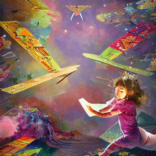 Image similar to perspective by naomi okubo, by amandine van ray icy, hadean. a beautiful painting of a space battle with wild, bright colors.