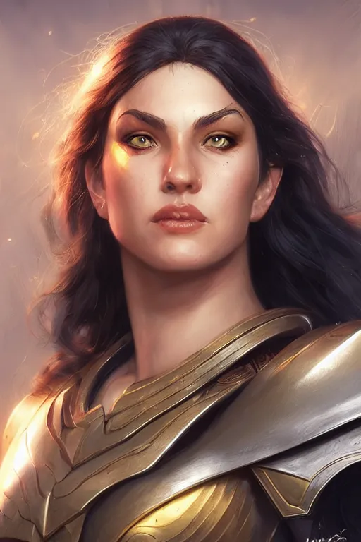 Image similar to amazon valkyrie athena, d & d, fantasy, portrait, highly detailed, headshot, digital painting, trending on artstation, concept art, sharp focus, illustration, art by artgerm and greg rutkowski and magali villeneuve