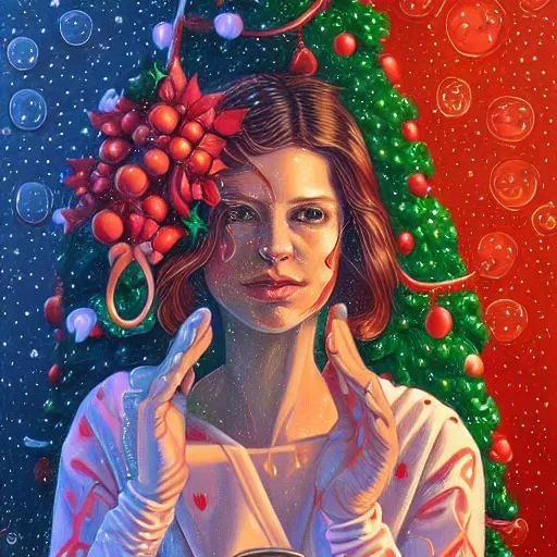 Prompt: christmas festivity by casey weldon and martine johana, rich colors, intricate, elegant, highly detailed, centered, digital painting, artstation, concept art, smooth, sharp focus, illustration