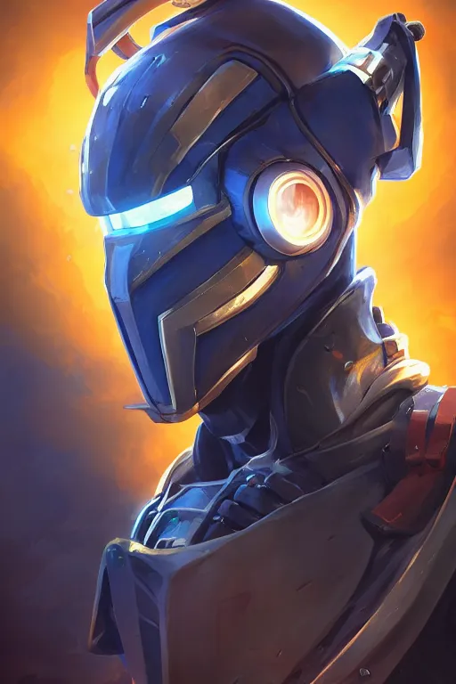 Image similar to epic mask helmet robot ninja portrait stylized as fornite style game design fanart by concept artist gervasio canda, behance hd by jesper ejsing, by rhads, makoto shinkai and lois van baarle, ilya kuvshinov, rossdraws global illumination radiating a glowing aura global illumination ray tracing hdr render in unreal engine 5