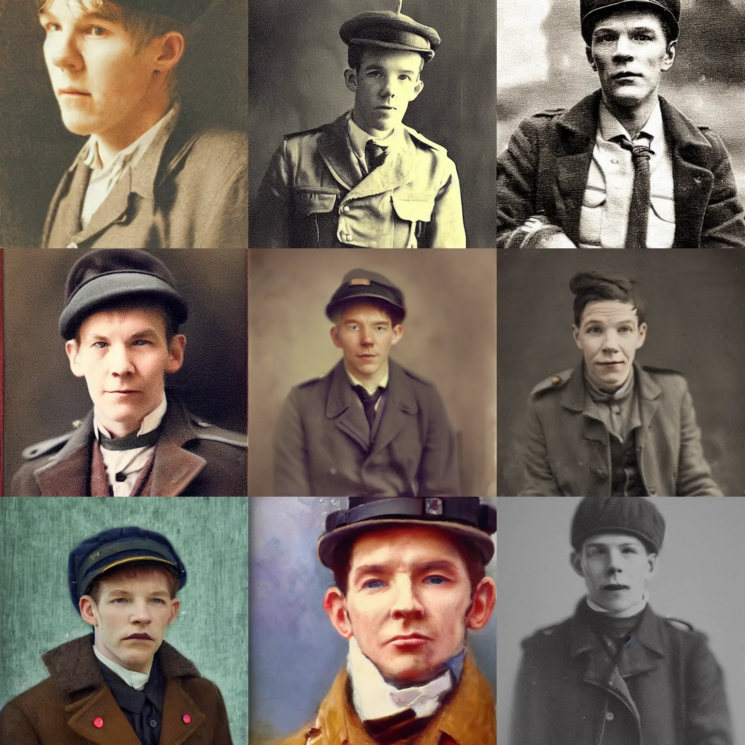Prompt: twentinine years old lee evans as a ( ( ( sad ) ) ), quirky eastern european 1 9 th century postman. detailed soft focus interesting lights, portrait by miriam escofet
