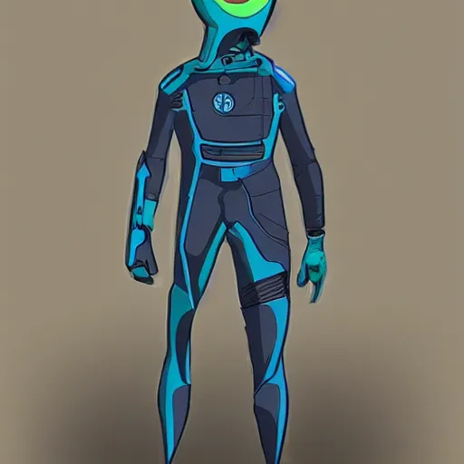 Image similar to new kind of suit, 2d matte colors, poster style