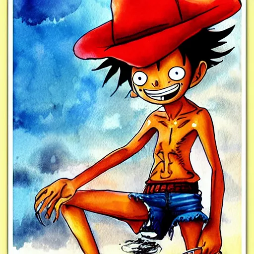 Image similar to monkey d luffy by neil gaiman