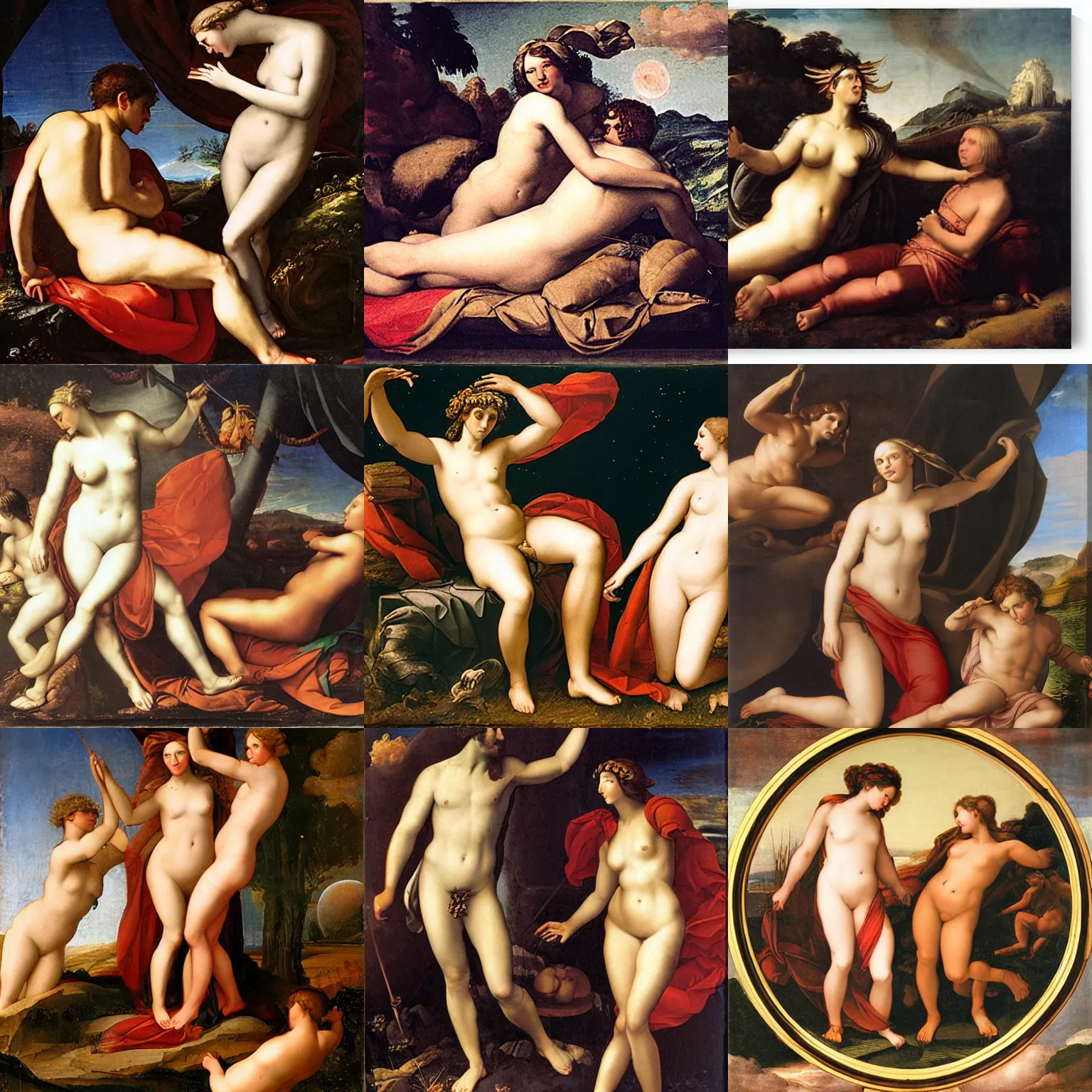 Prompt: Mars and Venus by Giulio Romano