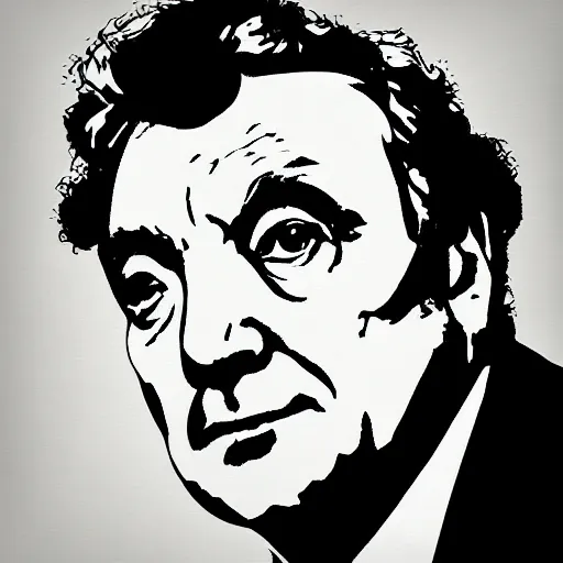 Image similar to Columbo, digital art, minimalist