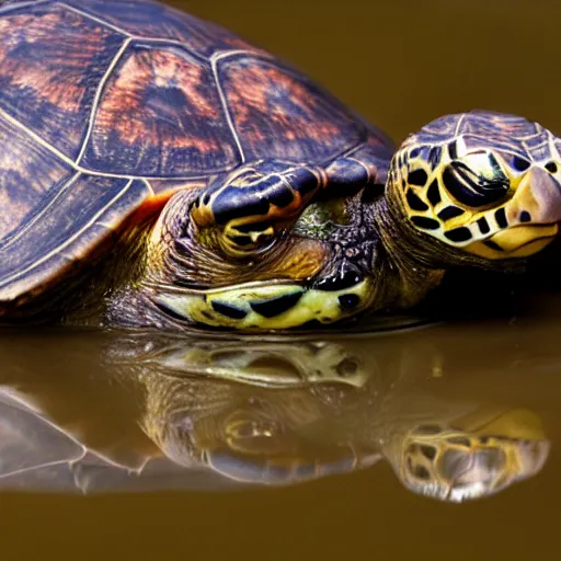 Prompt: Pope Francis blessing pond turtle, HD photography, Canon eos r3, 8k resolution, red ear slider, award winning, national geographic