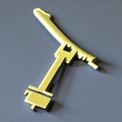 Image similar to a 3d printed key, perfect replica, fresh from the printer