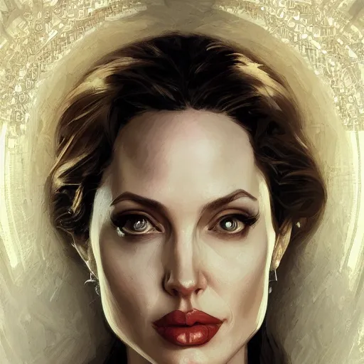 Prompt: living chess piece, angelina jolie and yule brenner, intricate, elegant, highly detailed, digital painting, artstation, concept art, smooth, sharp focus, illustration, art by artgerm and greg rutkowski and alphonse mucha and william - adolphe bouguereau