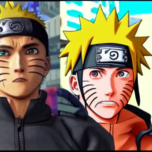 Prompt: Naruto in GTA 5