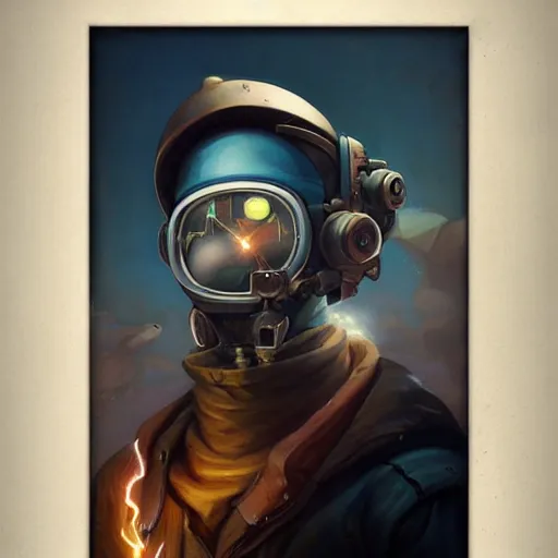 Image similar to beautiful welder portrait cinematic by peter mohrbacher