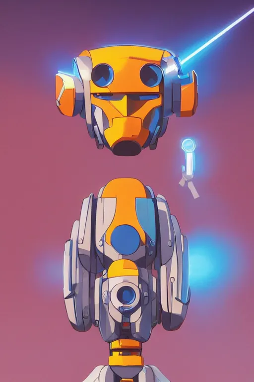 Image similar to metabots medabots medarotto medarot robot minimalist comics helmet mask neon cybereye, behance hd by jesper ejsing, by rhads, makoto shinkai and lois van baarle, ilya kuvshinov, rossdraws global illumination ray tracing hdr radiating a glowing aura