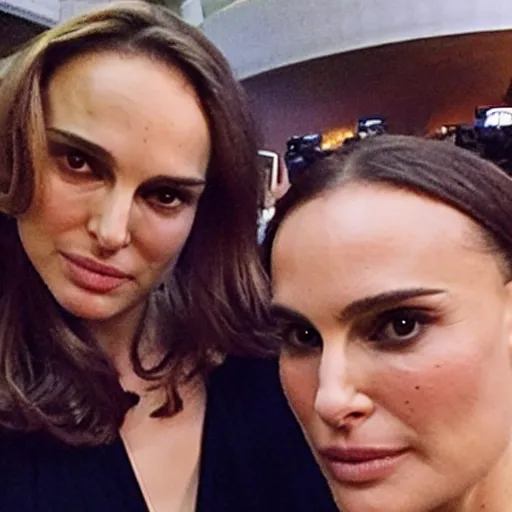 Image similar to Natalie Portman taking a selfie with Keira Knighley