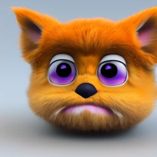 Image similar to concept art of a furby corgi toy, 3 d render, extremely detailed and lifelike, hyperrealistic