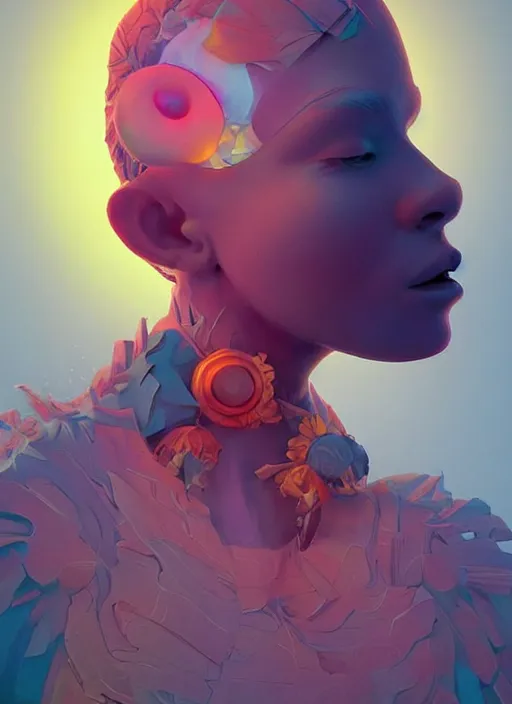 Image similar to colourful caricature - 3 d vfx art - of the sun, art style by james jean & hsiao - ron cheng, character concept art, unreal engine render, digital illustration, sharp, intricate detail, volumetric light, ray tracing, soft light, symmetric, pinterest, artstation, behance,