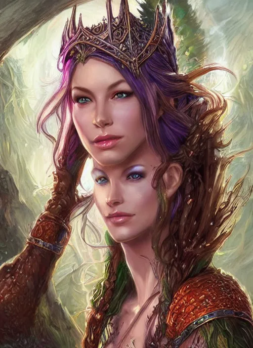 Image similar to elegant elven queen beautiful, ultra detailed fantasy, dndbeyond, bright, colourful, realistic, dnd character portrait, full body, pathfinder, pinterest, art by ralph horsley, dnd, rpg, lotr game design fanart by concept art, behance hd, artstation, deviantart, hdr render in unreal engine 5