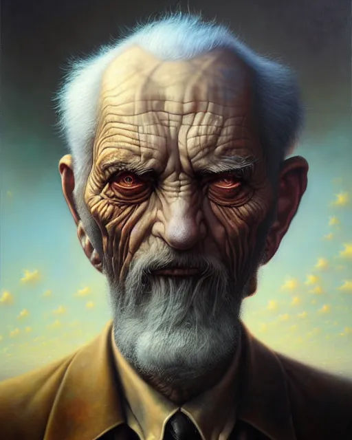 Image similar to a detailed portrait of dreampunk old man by Tomasz Alen Kopera and Peter Mohrbacher