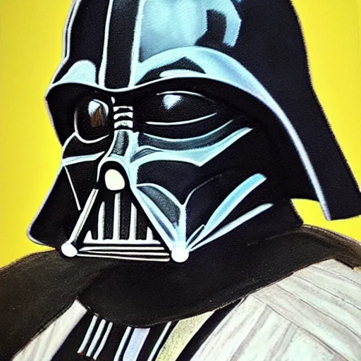Prompt: darth vader by van gogh, highly detailed, oil painting portrait