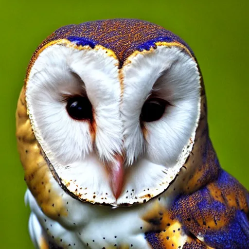 Image similar to barn owl wearing a suit, very detailed, album photo, canon shot