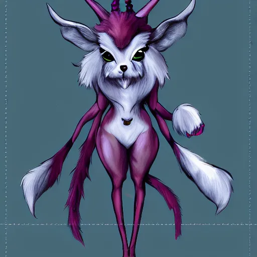 Image similar to cute anthro furry Baphomet, trending on Artstation