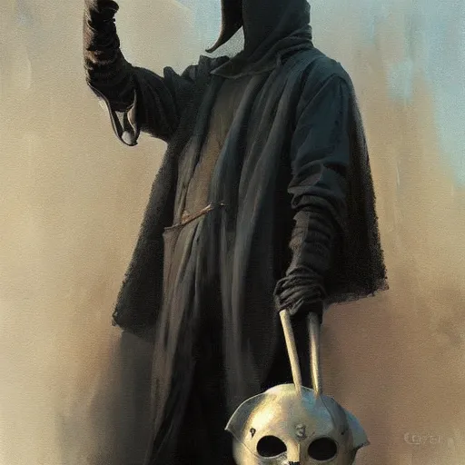 Prompt: plague doctor, oil painting, by Greg Rutkowski