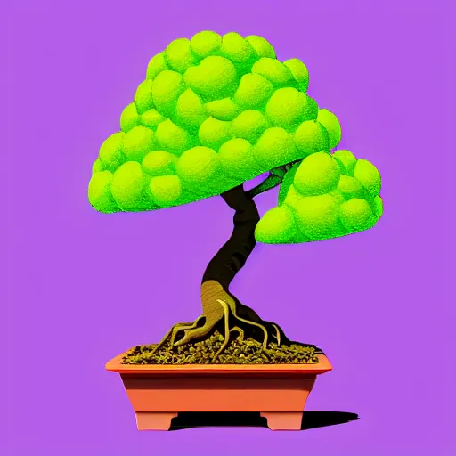 Image similar to bonsai chestnut!! tree but minimalistic concept art by frank stella gilleard james whalen tom, colorful, soft light, trending on artstation, minimalism