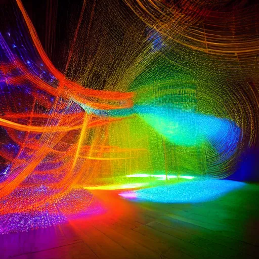 Image similar to painting with light, magnificent lights show