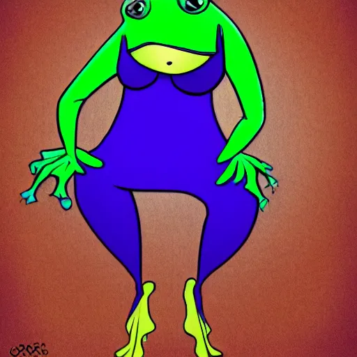 Image similar to Curvy Female body. FROG. Snoop Dogg.