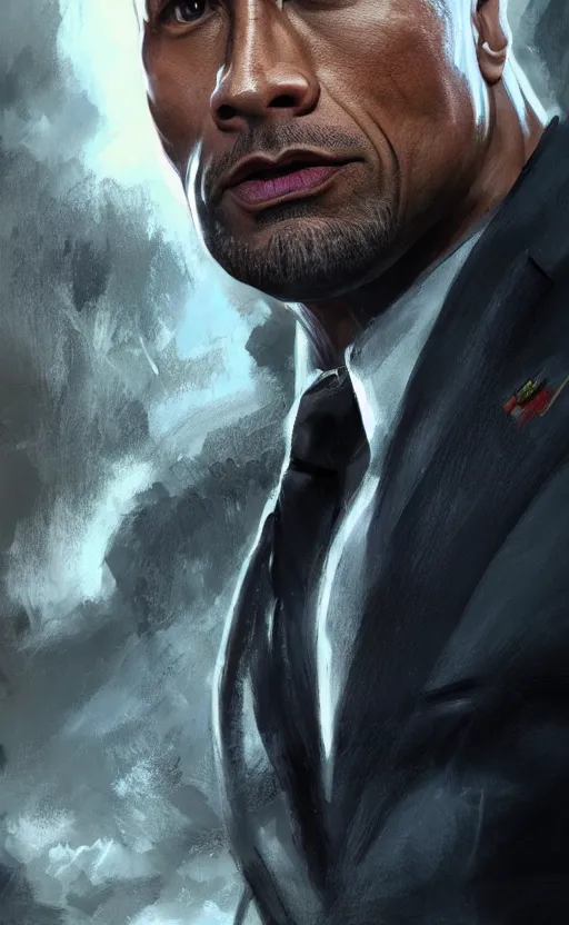 Image similar to dwayne johnson as the president, dynamic lighting, photorealistic fantasy concept art, trending on art station, stunning visuals, creative, cinematic, ultra detailed