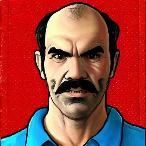 Image similar to Portrait of Trevor philips as Mario